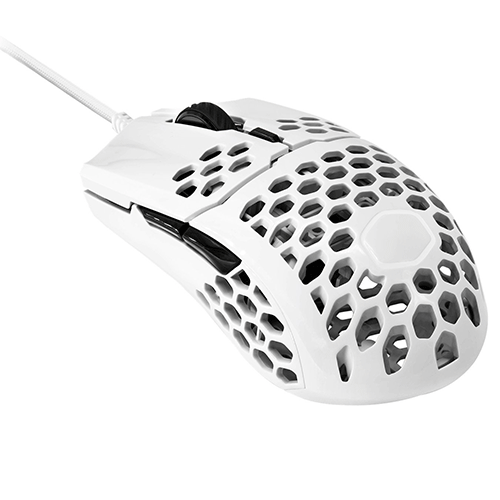 COOLER MASTER MM710 Wired Ambidextrous Gaming Mouse ( MM-710-WWOL1 ) ( 16000DPI / 6 macro Buttons ) ( Matte White )