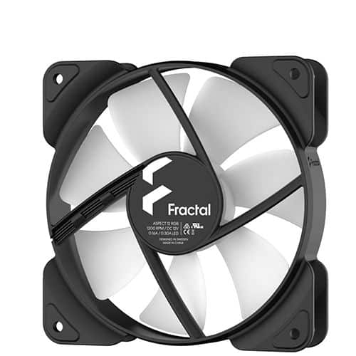 FRACTAL DESIGN Aspect 12 RGB Black Frame 120mm Cabinet Fan (Black) (Single Pack)