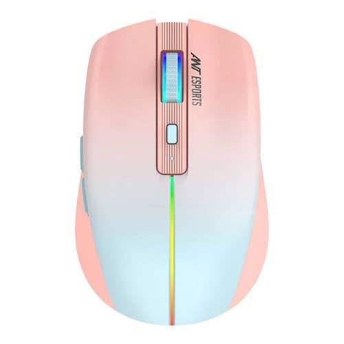 ANT ESPORTS GM400W Wireless Ambidextrous RGB Gaming Mouse ( GM400W-RGB-ROSE-FOG ) ( 3200DPI / 6 Macro Buttons ) ( Rose Frog )