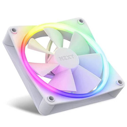 NZXT F120 RGB 120mm Fans With Controller White (Triple Pack)