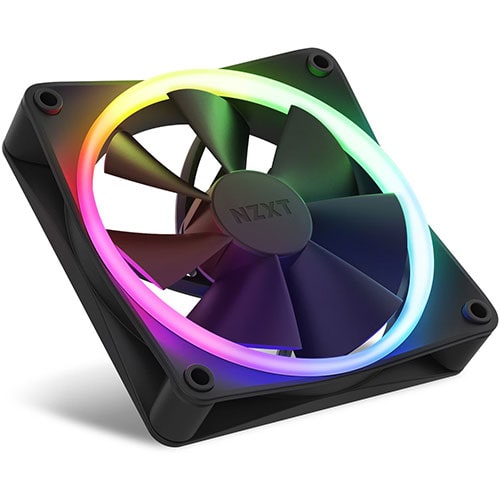 NZXT F120 RGB 120mm Fans With Controller Black (Triple Pack)