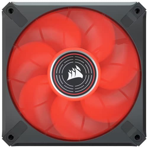CORSAIR ML120 Elite 120mm Red Premium PWM Magnetic Levitation Cabinet Fan (Black) (Single Pack)