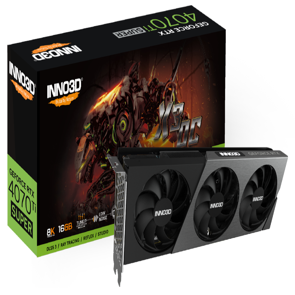 INNO3D GeForce RTX 4070 Ti Super X3 OC 16GB Nvidia Graphic Card