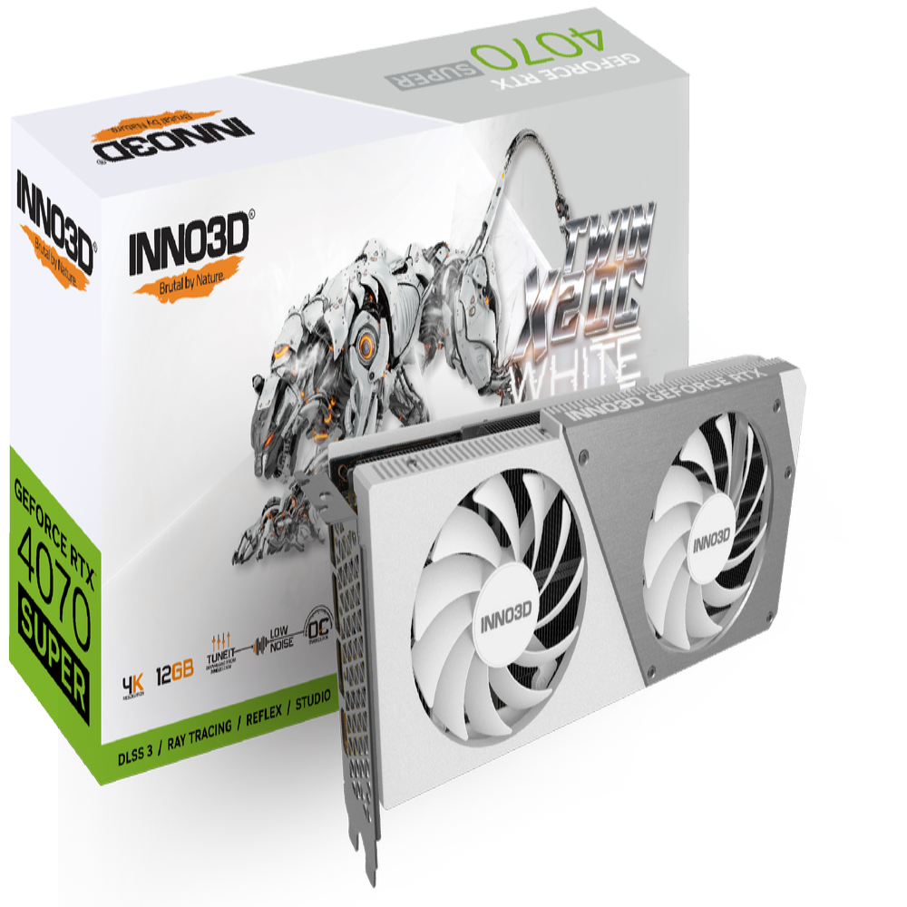 INNO3D GeForce RTX 4070 Super Twin X2 OC White 12GB Nvidia Graphic Card