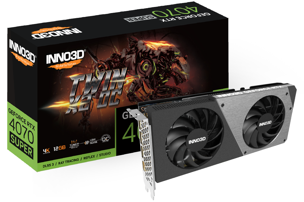 INNO3D GeForce RTX 4070 Super Twin X2 OC 12GB Nvidia Graphic Card