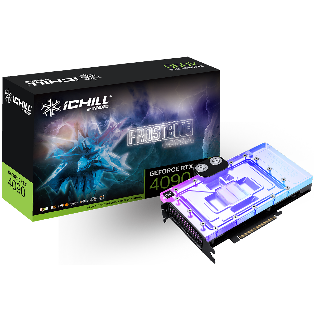 INNO3D GeForce RTX 4090 IChill FrostBite Ultra 24GB Nvidia Graphic Card