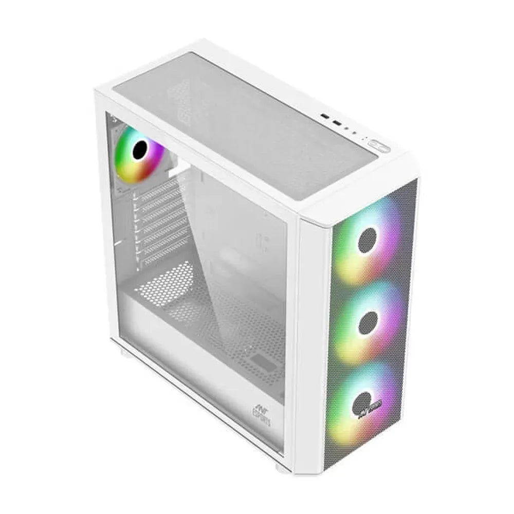 ANT ESPORTS 411 Air ARGB EATX Mid Tower Cabinet (White)