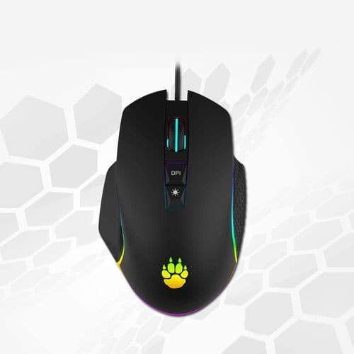 CLAW Chuff Wired Ergonomic Gaming Mouse ( 6400DPI / 7 Macro Buttons ) ( Black )