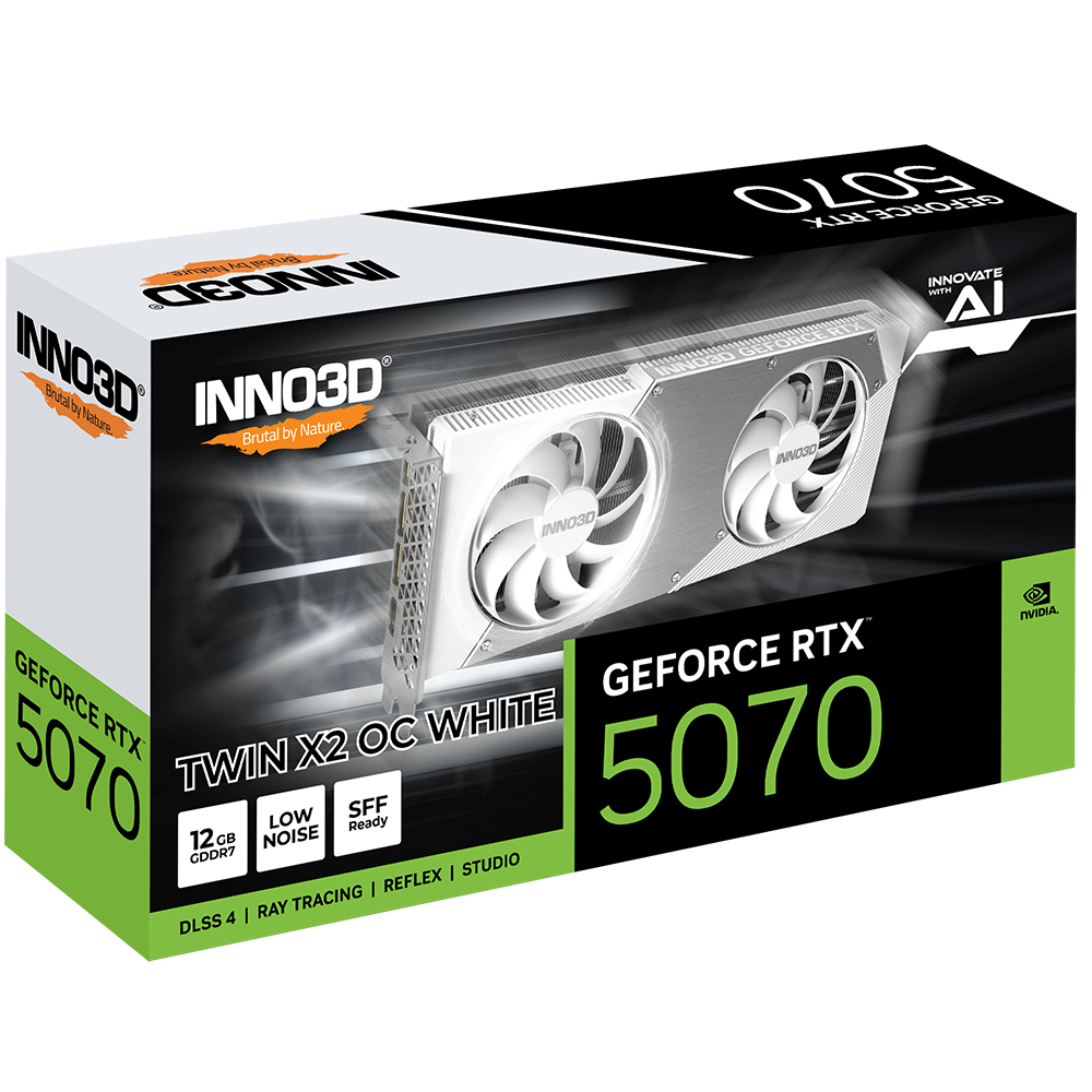INNO3D GeForce RTX 5070 TWIN X2 OC White 12GB NVIDIA Graphic Card