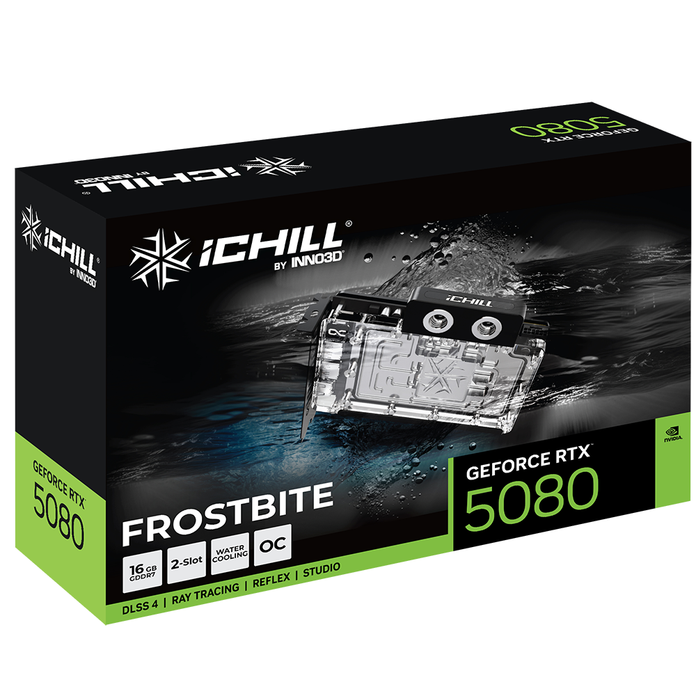 INNO3D GeForce RTX 5080 IChill Frostbite OC 16GB Nvidia Graphic Card
