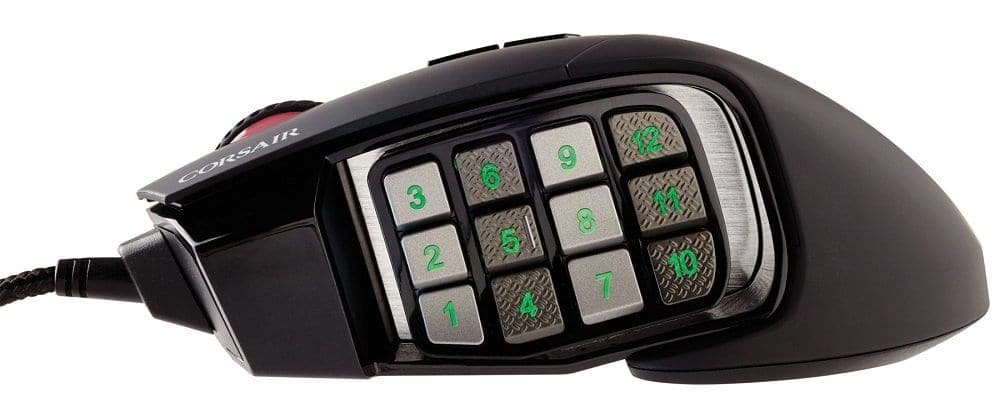 CORSAIR Scimitar Pro Wired Ergonomic RGB Gaming Mouse ( CH-9304011-NA ) ( 16000DPI / 17 Macro Buttons ) ( Yellow )