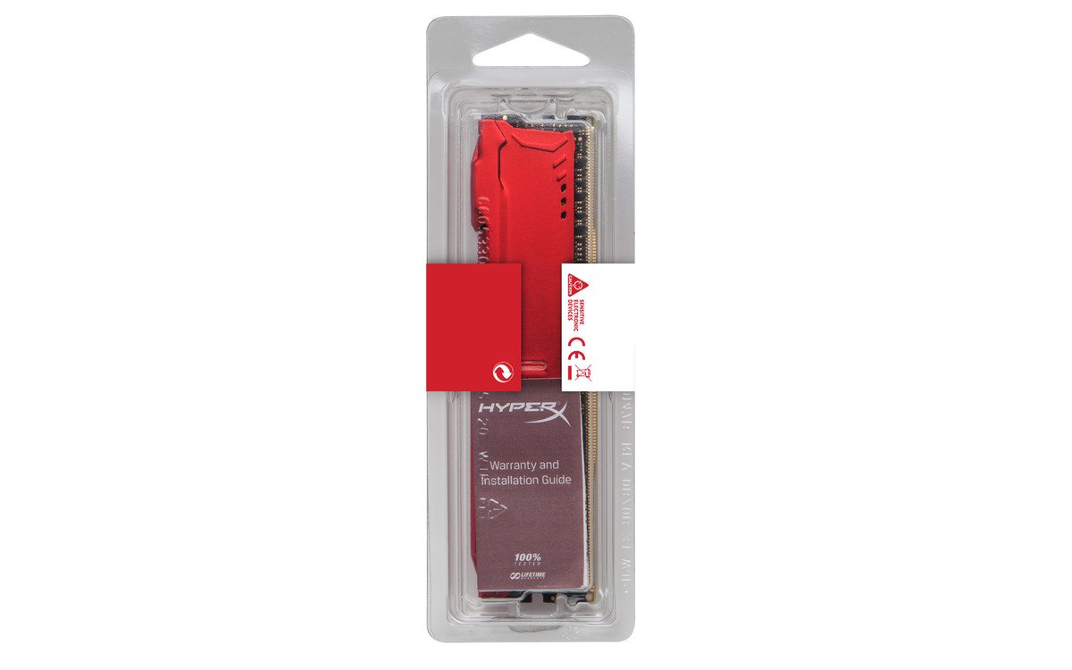 HYPERX Fury 8GB ( 8GBx1 ) 2400MHz DDR4 RAM ( Red ) ( CL15 )
