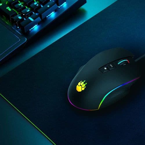 CLAW Chuff Wired Ergonomic Gaming Mouse ( 6400DPI / 7 Macro Buttons ) ( Black )