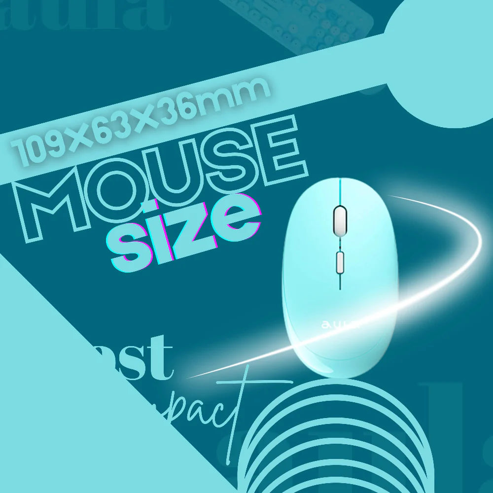 AULA AC306 Full Size Membrane Wireless Gaming Keyboard and Mouse Combo ( Mix Blue ) (AC306)