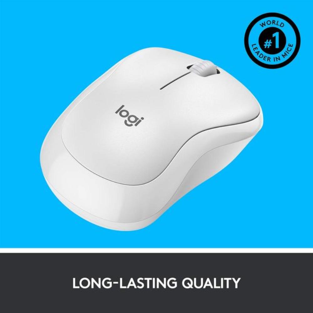 LOGITECH M221 Silent Wireless Ambidextrous Gaming Mouse ( 鈥?10-006130 ) ( 1000DPI / 3 Macro Button ) ( Off White )