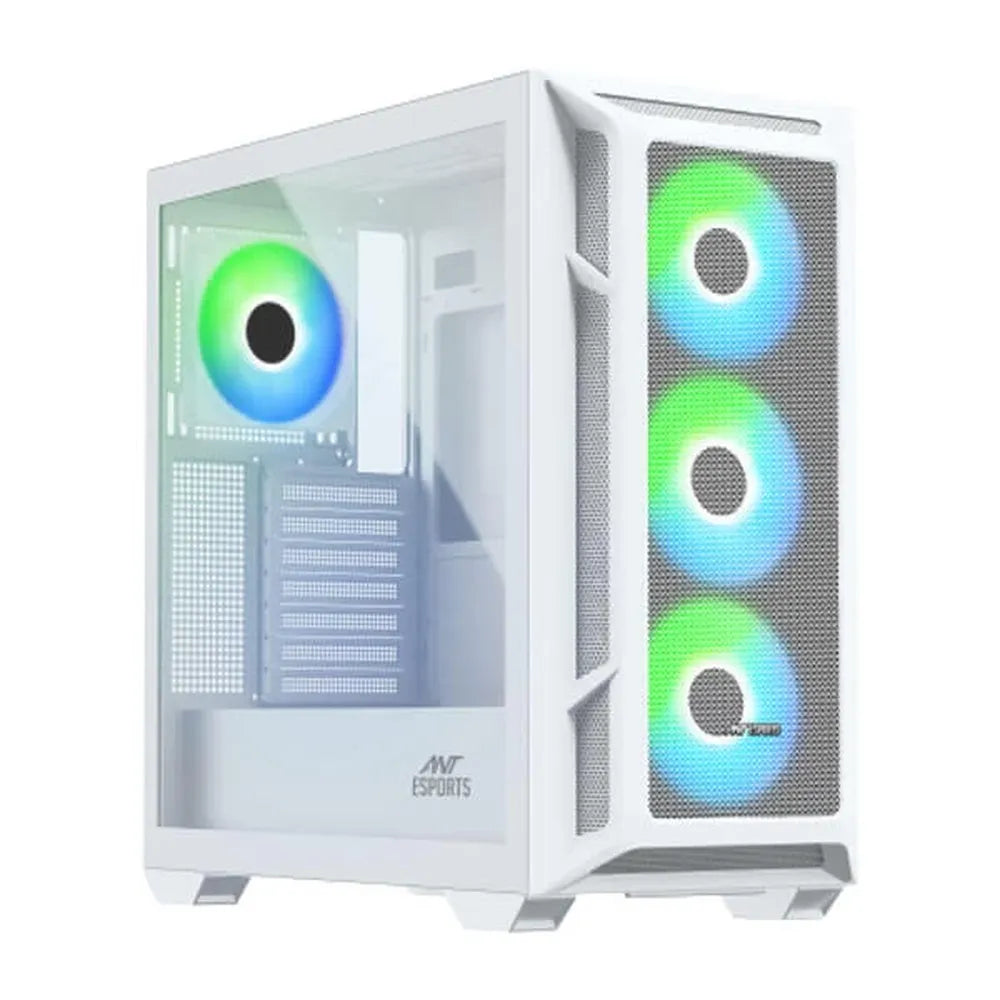 ANT ESPORTS 611 Air ARGB ATX Mid Tower Cabinet (White)