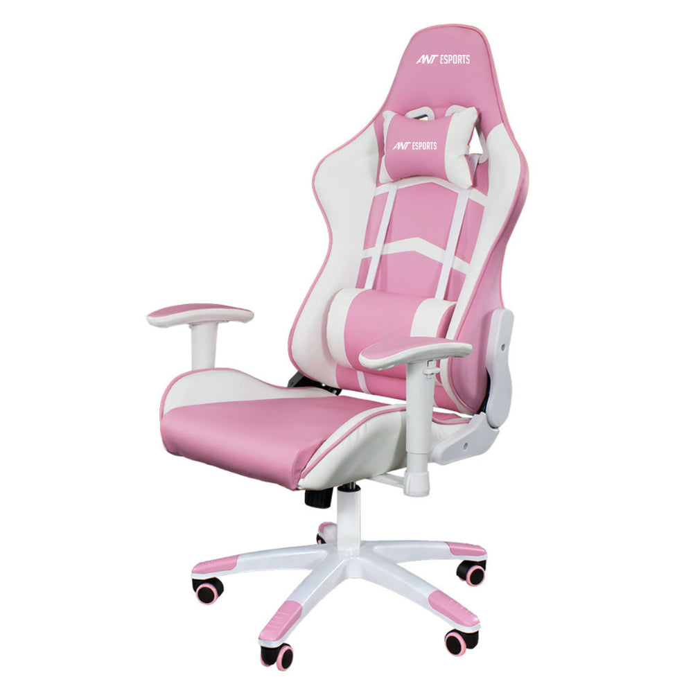 ANT ESPORTS 9077 Ergonomic Gaming Chair ( White / Pink )