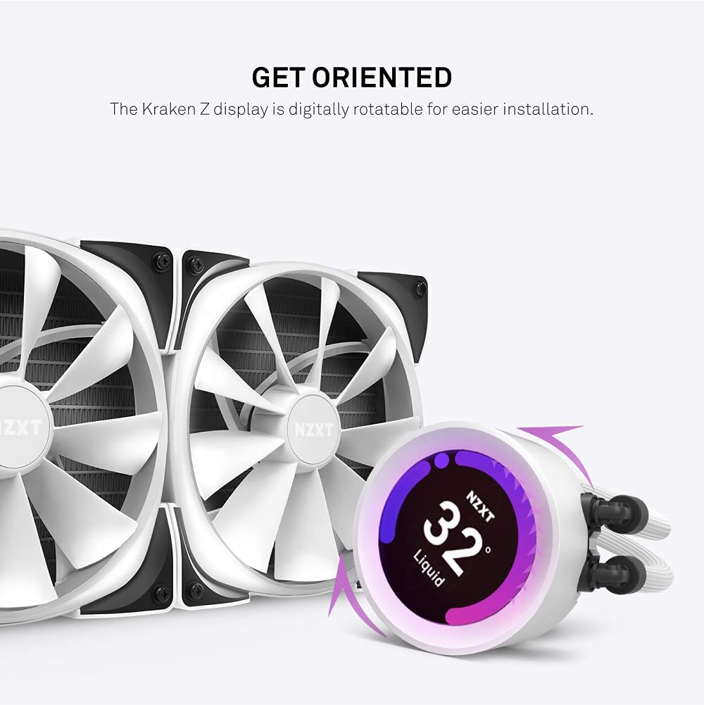 NZXT Kraken Z53 RGB 240mm AIO CPU Liquid Cooler (White)