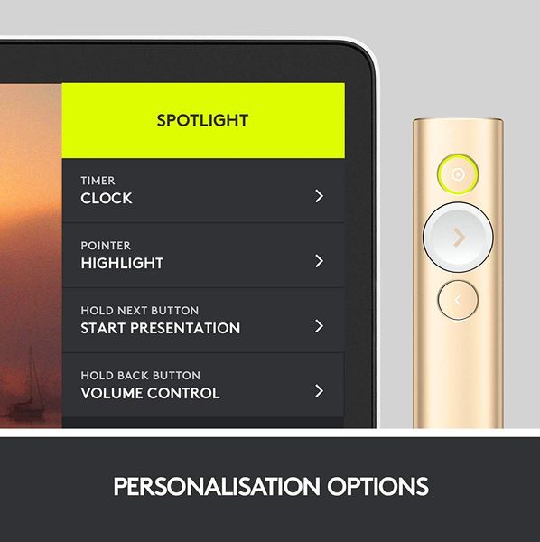 LOGITECH Spotlight Wireless Presentation Remote (Gold)