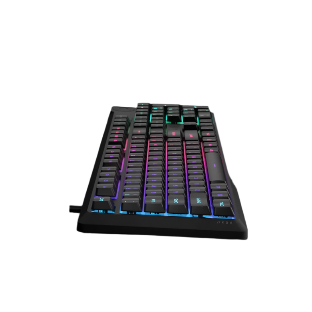 CORSAIR K55 Core Full Size Wired RGB Membrane Gaming Keyboard ( Black ) ( Membrane Switch )