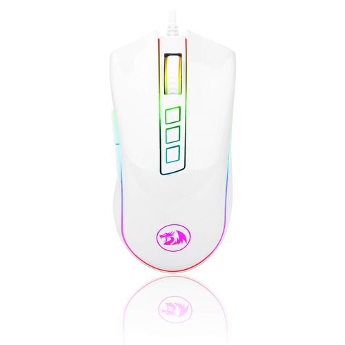 REDRAGON M711 Cobra Wired Ergonomic Gaming Mouse ( M711 ) ( 10000DPI / 7 Macro Button ) ( White )