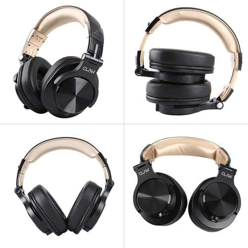 CLAW SM50 DJ Wired Stereo Gaming Headphone ( Black Gold ) ( PC / Mobile )
