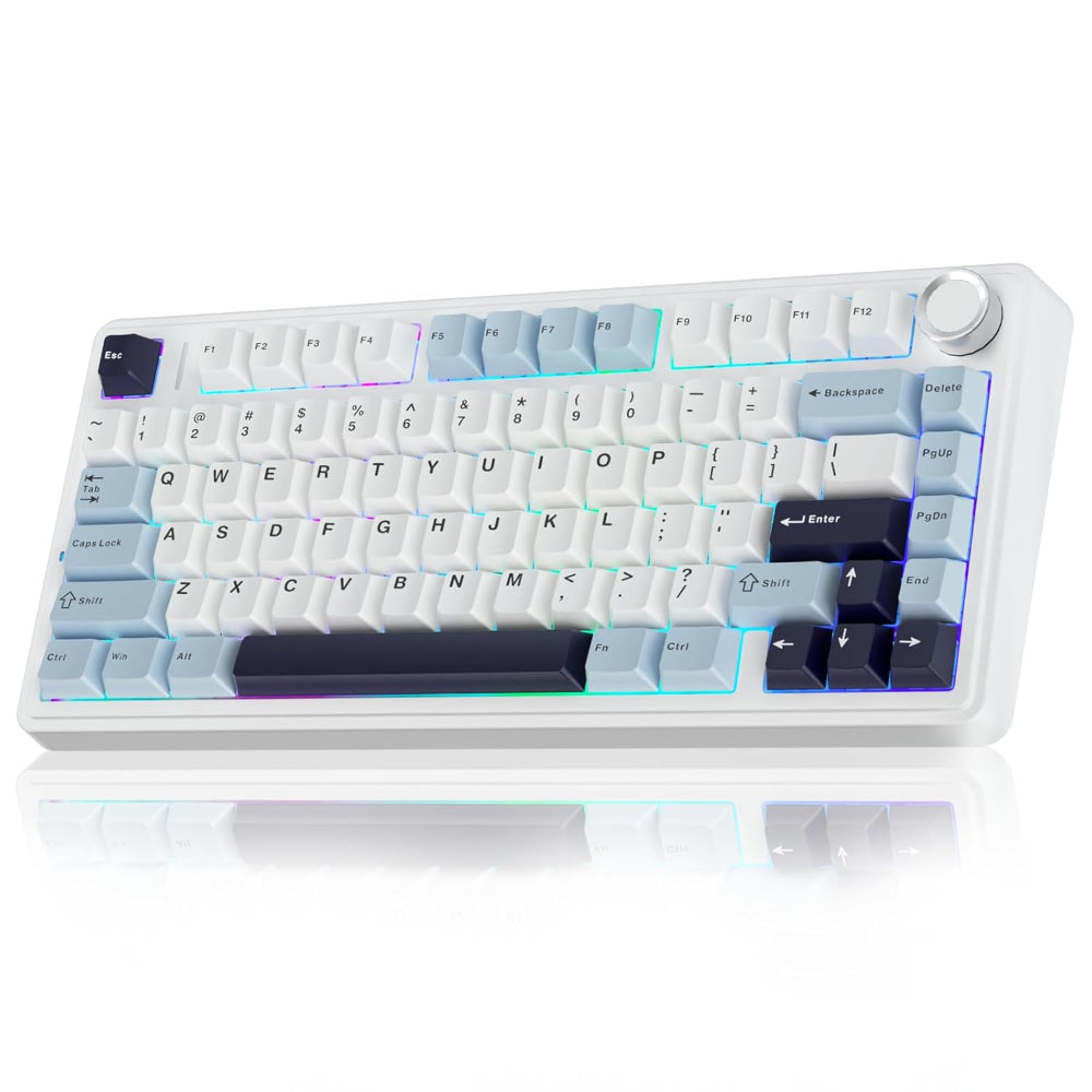 AULA F75 75% Mechanical Wireless Gaming Keyboard ( Ice Blue ) ( Reaper Switch ) ( F75IUR )