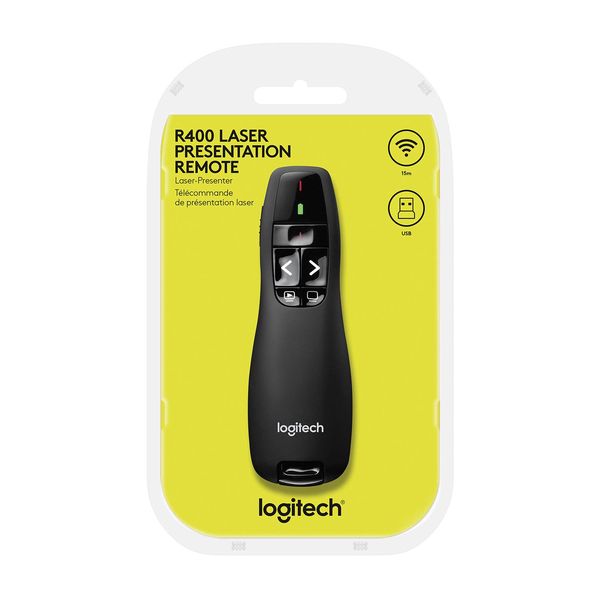 LOGITECH R400 Laser Presenter Wireless Remote ( Black )
