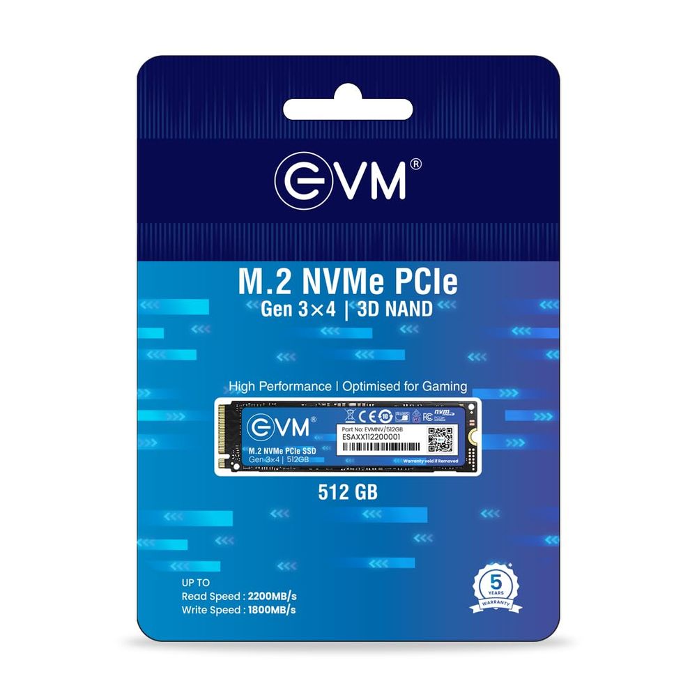 EVM 512GB M.2 NVMe Gen3 Solid State Drive ( SSD )