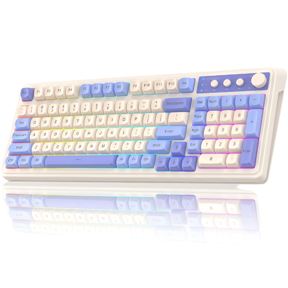 AULA S99 96% Wireless Membrane Gaming Keyboard ( Purple ) ( Membrane Switch ) ( S99UW )