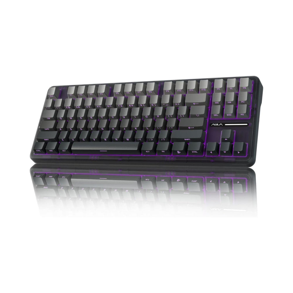 AULA F87 75% Mechanical Wireless Gaming Keyboard ( Gradient Grey ) ( Space Crystal Switch ) ( F87GrC )