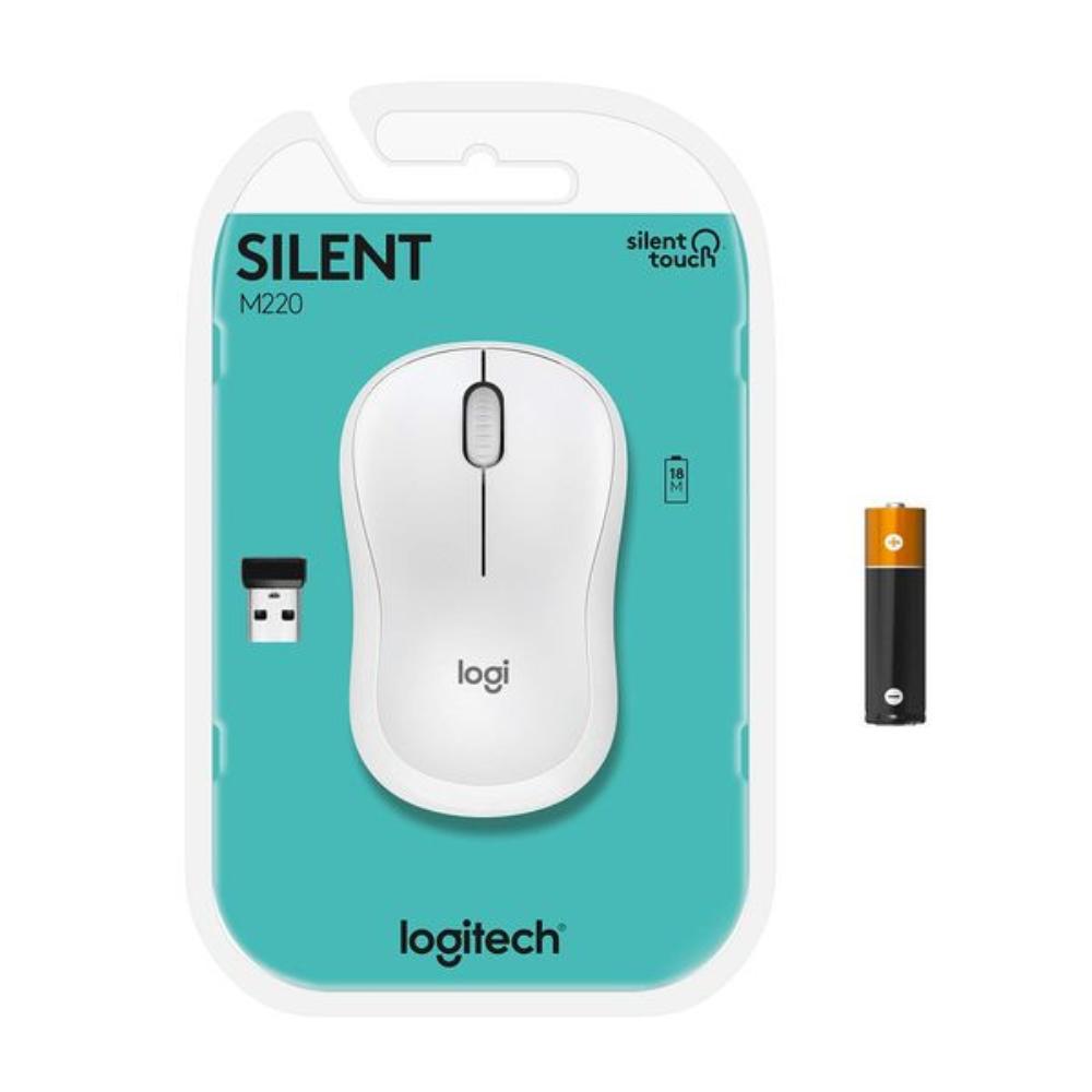 LOGITECH M221 Silent Wireless Ambidextrous Gaming Mouse ( 鈥?10-006130 ) ( 1000DPI / 3 Macro Button ) ( Off White )