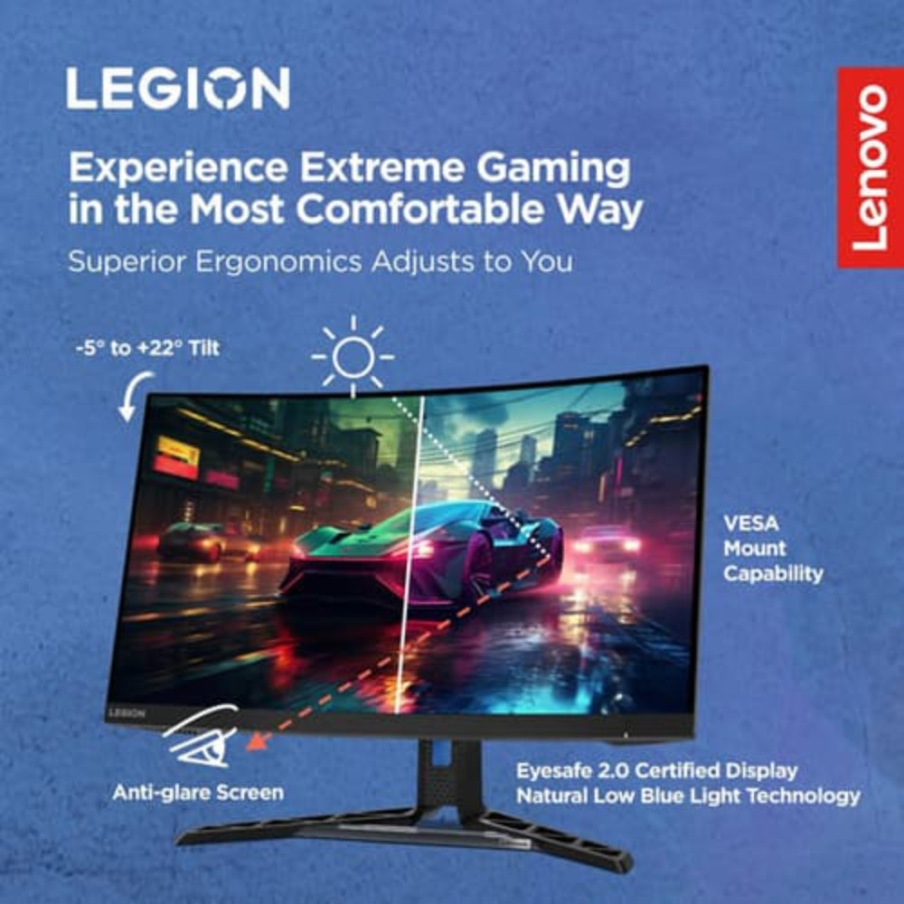 LENOVO Legion R27fc-30 27 Inch FHD 240Hz VA Panel 99% SRGB 0.5MS AMD Freesync Gaming Monitor