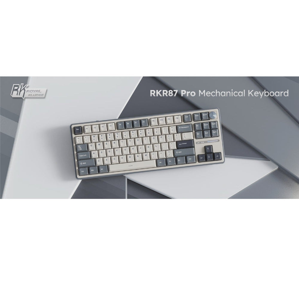 ROYAL KLUDGE R87 Pro 75% RGB Mechanical Wired Gaming Keyboard ( Grey ) ( Creamy Switch )