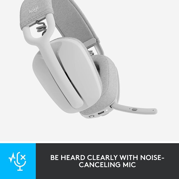 LOGITECH Zone Vibe 100 Lightweight RGB Wireless Stereo Gaming Headphone ( Off-White ) ( PC )