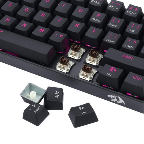 REDRAGON K630 Dragonborn 60% Mechanical Wired Gaming Keyboard ( Black ) ( Tactile Brown Switch )