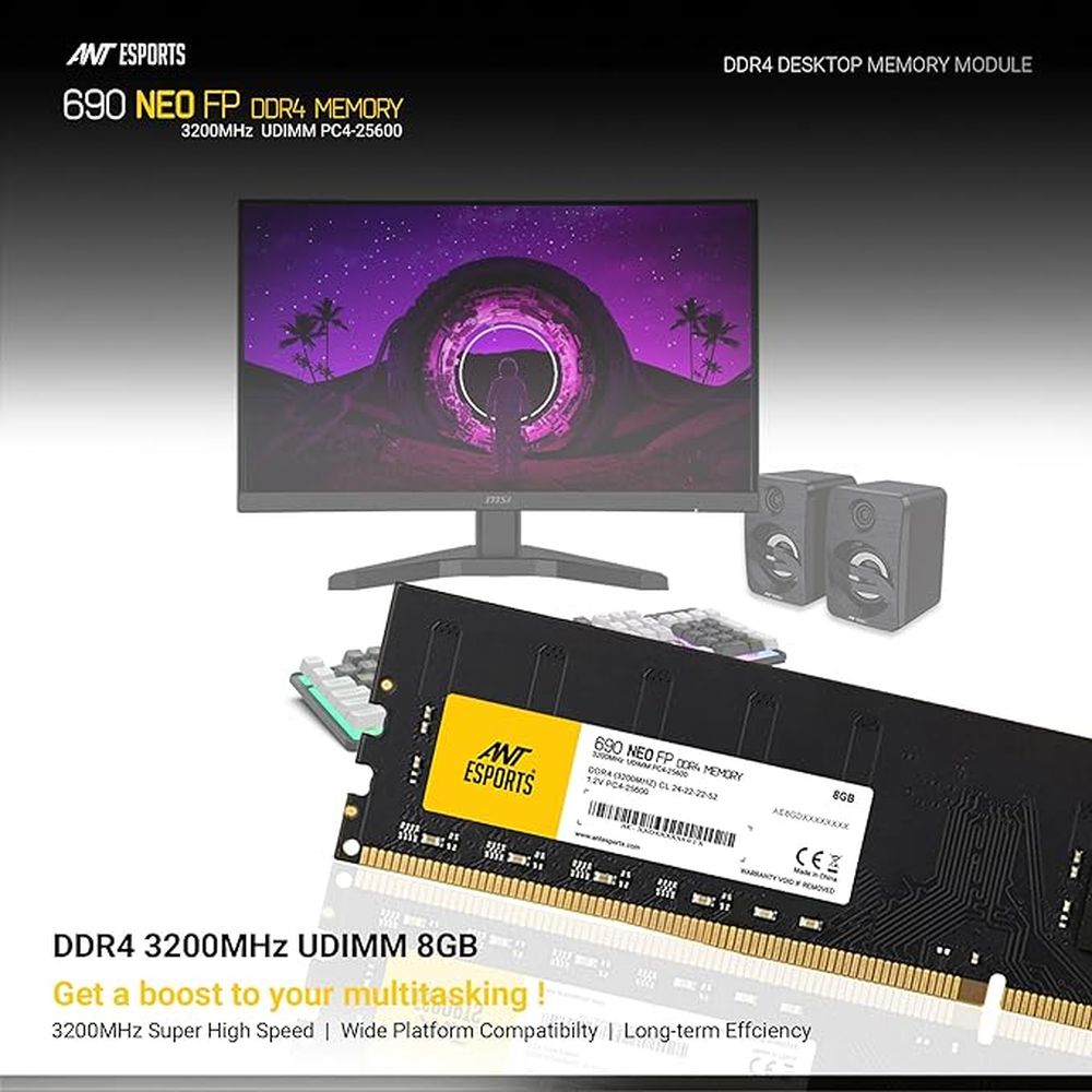 ANT ESPORTS 690 Neo FP 8GB (8x1) 3200MHz DDR4 RAM