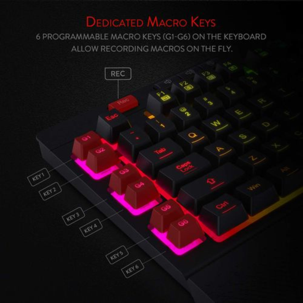 REDRAGON Shiva K512 Full Size Membrane Wired Gaming Keyboard ( Black )