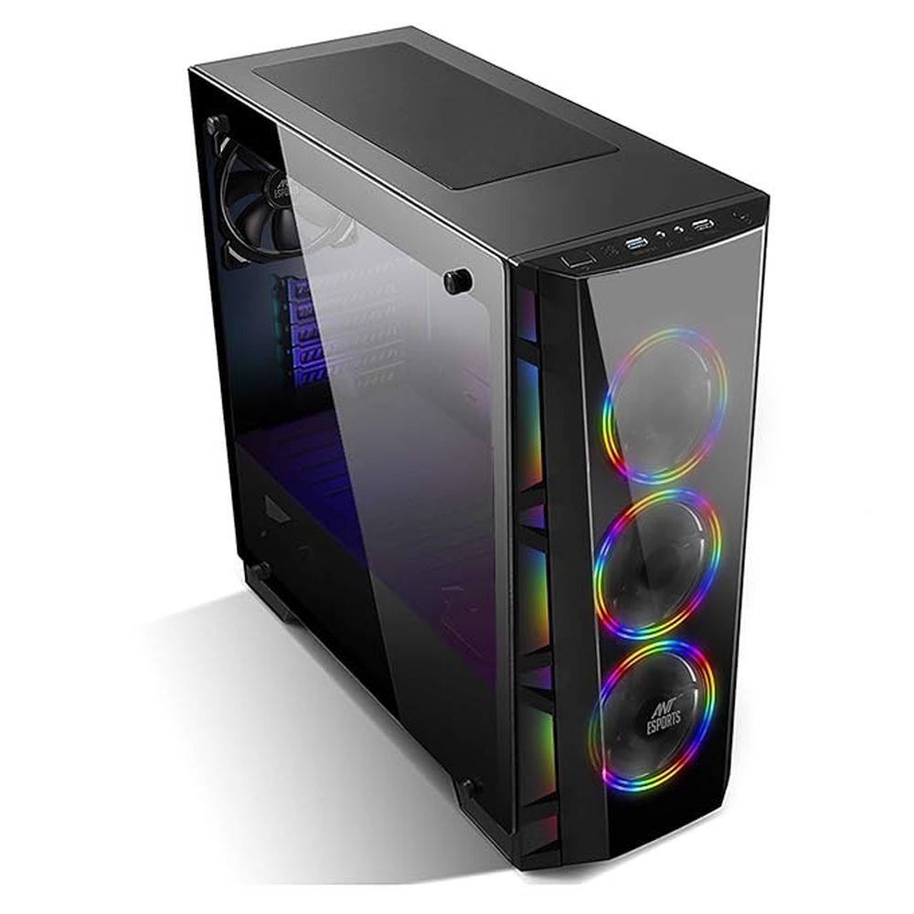 ANT ESPORTS ICE 300TG ATX Mid Tower Gaming Cabinet (Black)