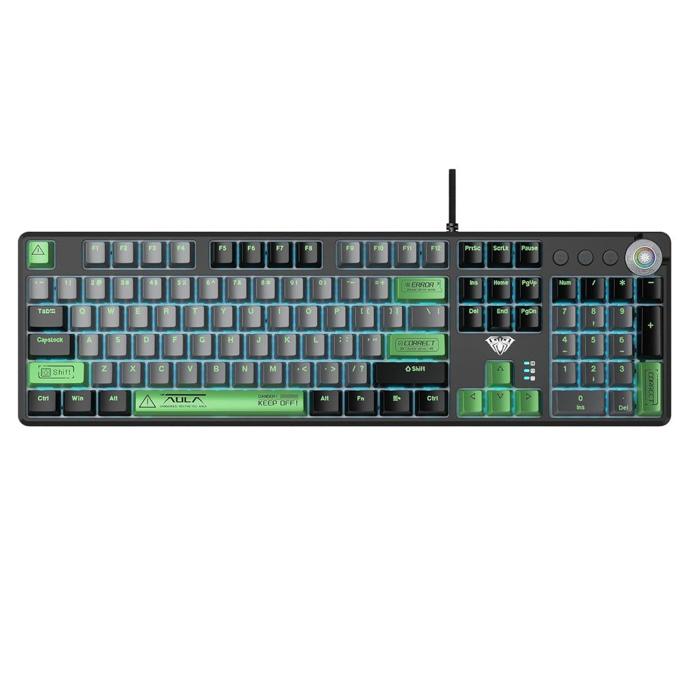 AULA F2088 Pro Full Size Mechanical Gaming Keyboard ( Black ) ( Blue Switch ) ( F2088Pro )