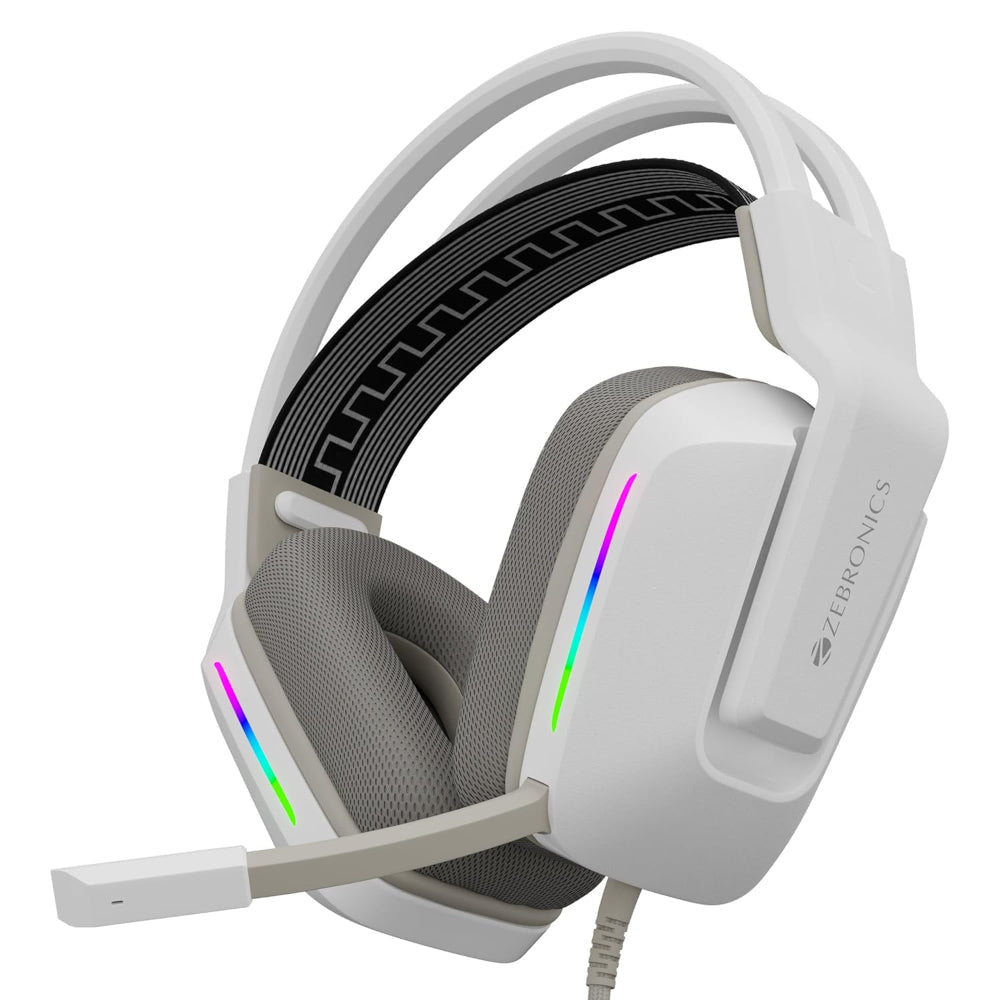 ZEBRONICS Havoc Premium Wired 3.5mm Gaming Headphone ( White )