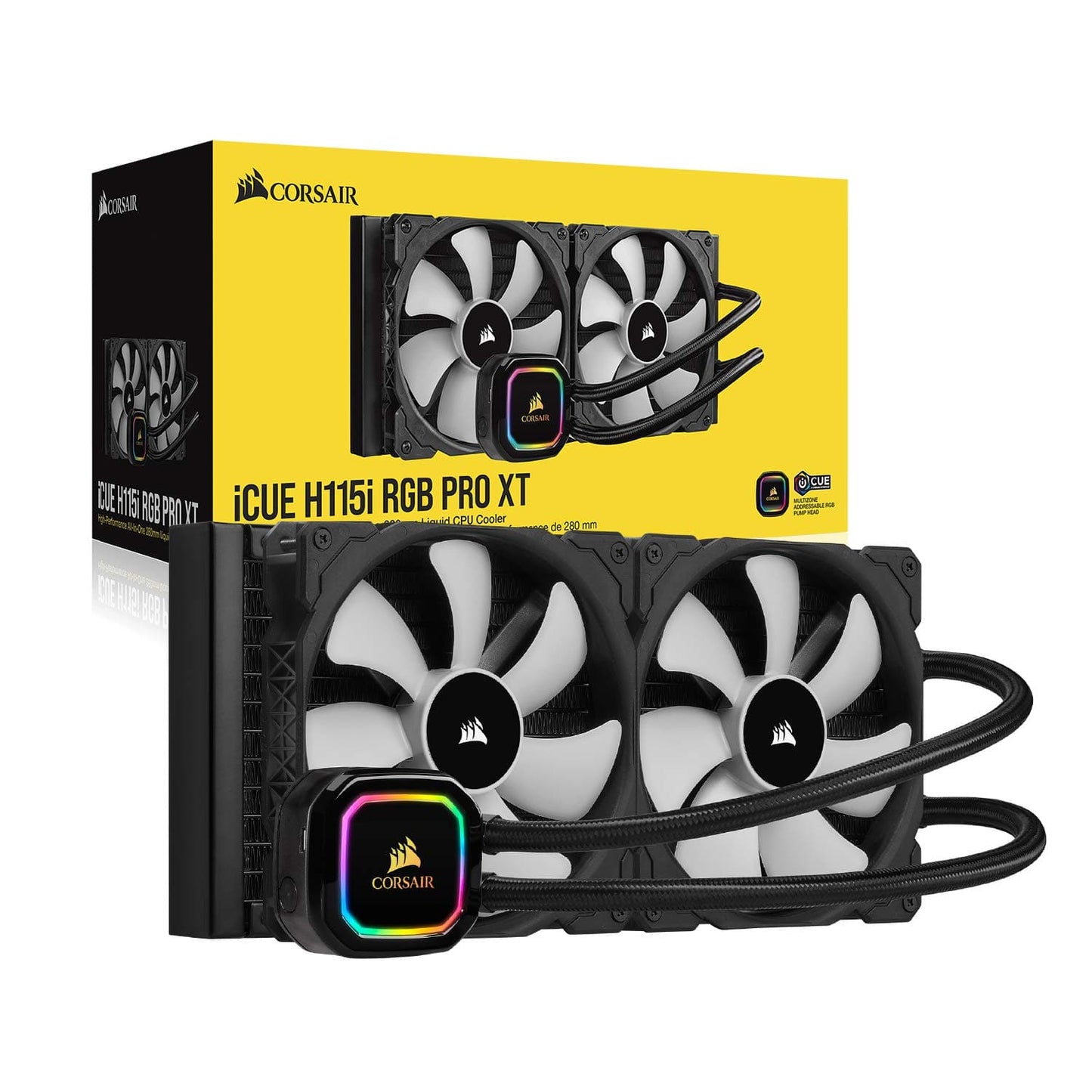CORSAIR ICUE H115i RGB Pro XT 280mm CPU Liquid Cooler (Black)