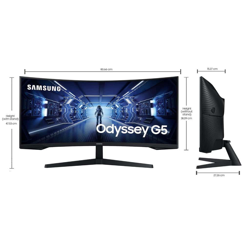 SAMSUNG Odyssey G5 LC34G55TWWWXXL 34 Inch 2K WQHD 165Hz VA Panel 72%SRGB 1MS AMD Freesync Gaming Monitor