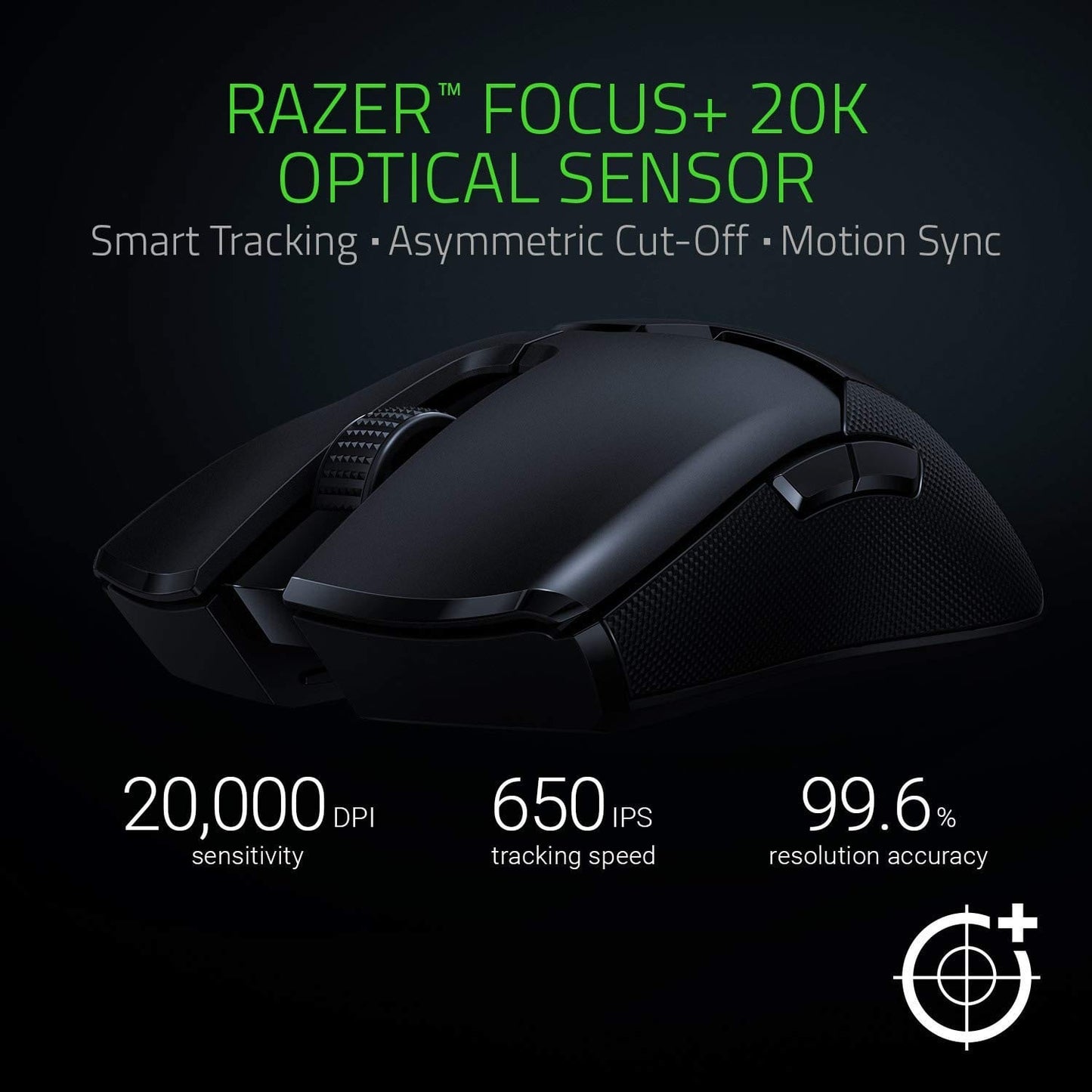 RAZER Viper Ultimate Hyperspeed Lightest Charging Dock Ambidextrous Gaming Mouse ( RZ01-03050100-R3A1 ) ( 200000DPI / 8 Macro Button ) ( Black )