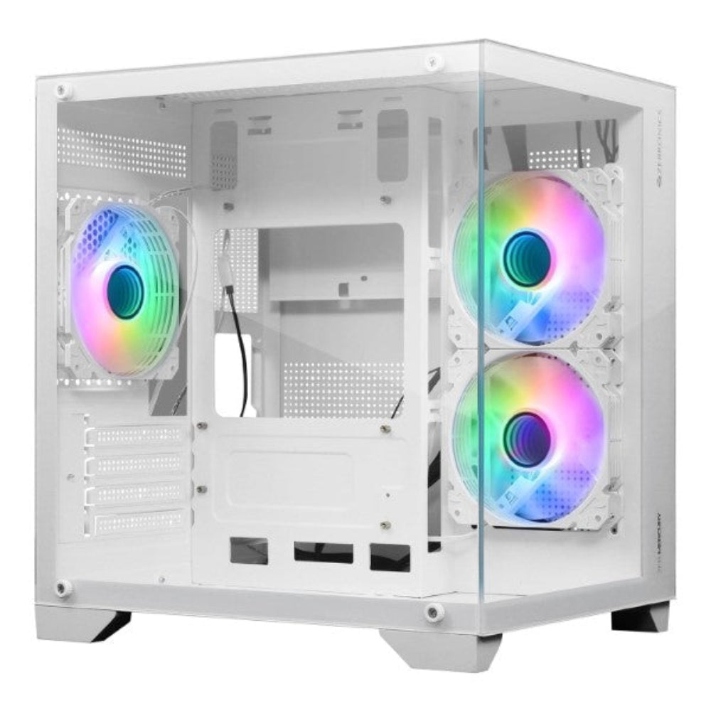 ZEBRONICS Mercury ARGB MATX Mid Tower Cabinet ( White )
