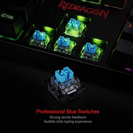 REDRAGON K582 SURARA Full Size Mechanical Wired Gaming Keyboard ( Black ) ( Blue Switch )