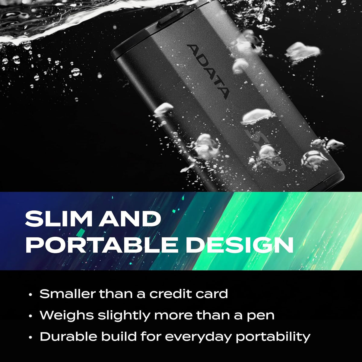 ADATA SE880 1TB External Solid State Drive/SSD, USB 3.2 Gen 2x2 Type-C, Fast Speeds of up to 2000 MB/s - AELI-SE880-1TCGY (Titanium Gray)