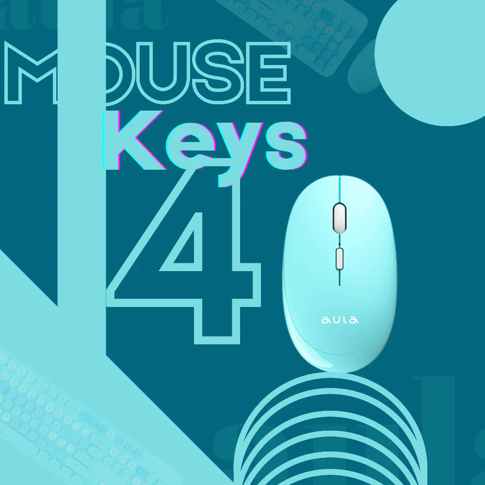 AULA AC306 Full Size Membrane Wireless Gaming Keyboard and Mouse Combo ( Mix Blue ) (AC306)