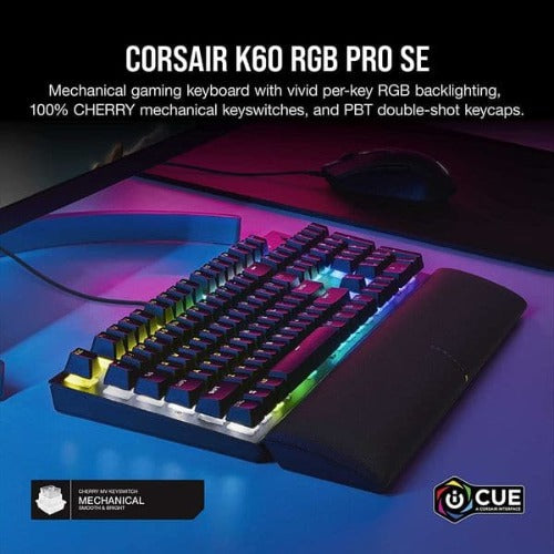 CORSAIR K60 Pro SE RGB Full Size Mechanical Wired Gaming Keyboard ( Black ) ( Cherry MX Switch ) ( CH-910D119-NA )