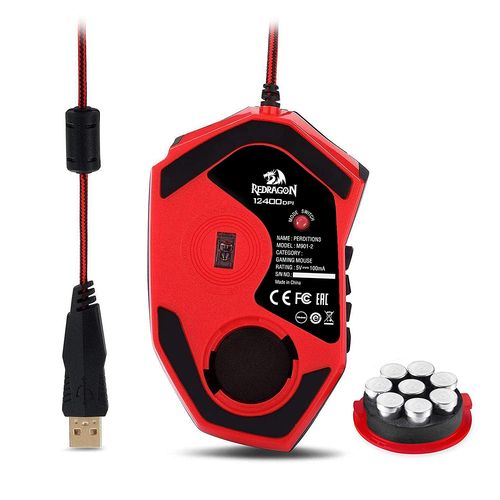 REDRAGON Prediction M901 MMO Laser Wired Ergonomic Gaming Mouse ( M901 ) ( 24000DPI / 18 Macro Button ) ( Black )